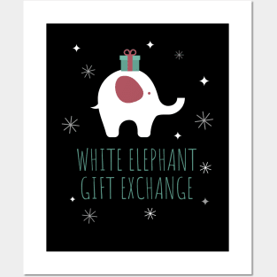 white elephant gift exchange Posters and Art